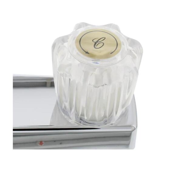 Road & Home Chrome Double Handle Low-Arc Kitchen Faucet w/Deck Plate [C7] - Picture 4 of 16